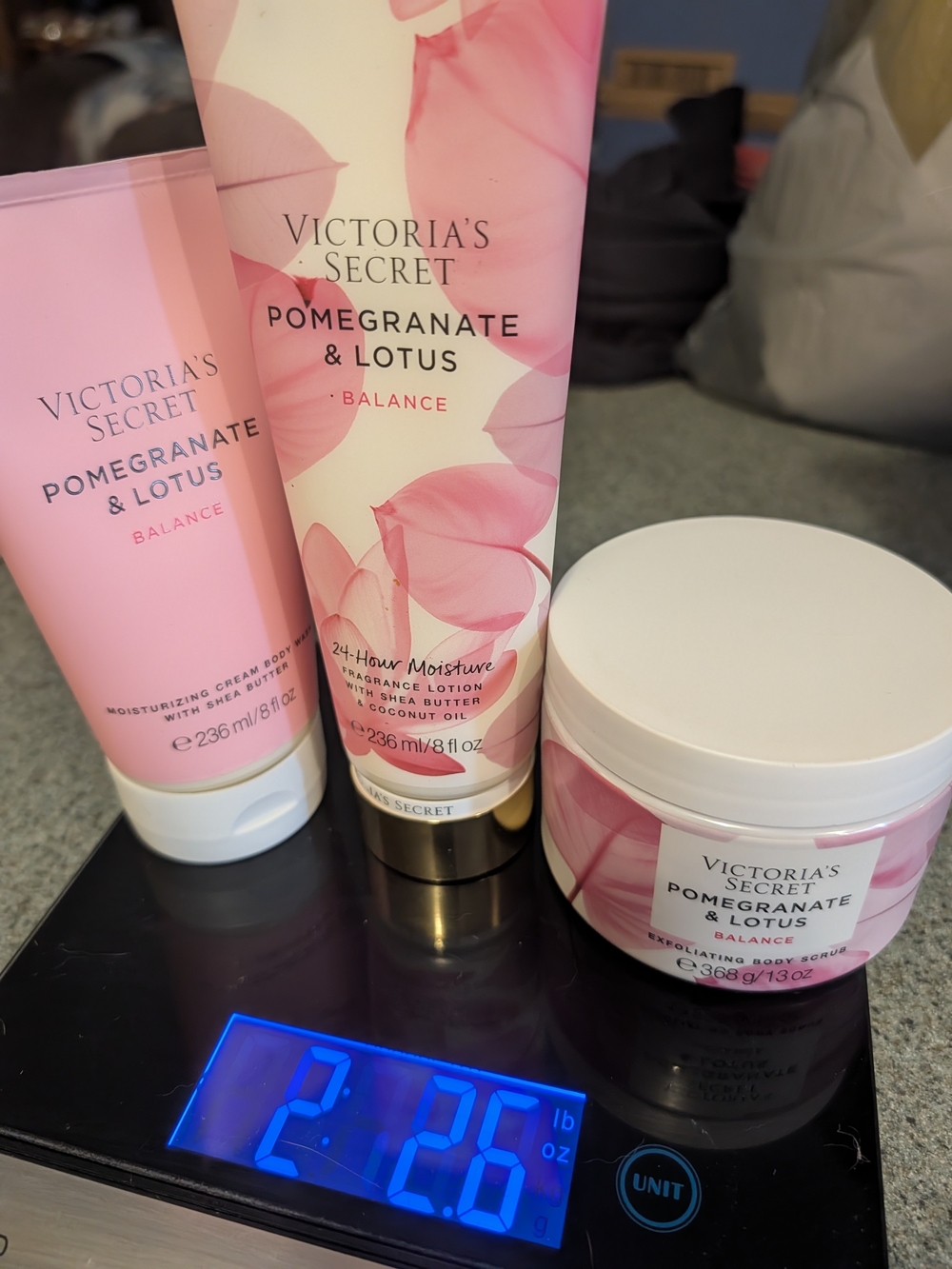 Victoria's Secret Pomegranate & Lotus Body Care Trio — Pink